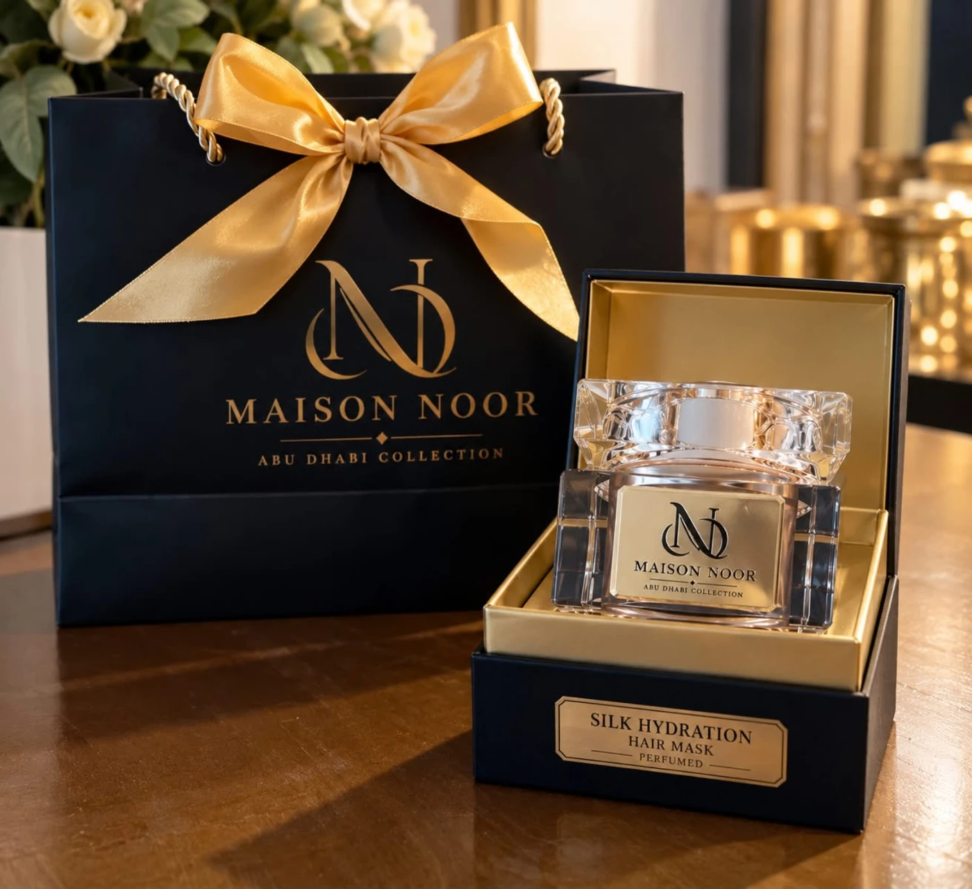 Maison Noor Hair Mask luxury gift presentation