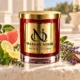 MAISON NOOR Paloma candle with grapefruit, bergamot, lemon, mint, thyme, lavender and cedar on a sunlit limestone terrace.