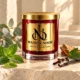 MAISON NOOR Peppermint and Eucalyptus candle with fresh mint, eucalyptus, cloves, cedar, patchouli leaf and vanilla on ivory limestone.